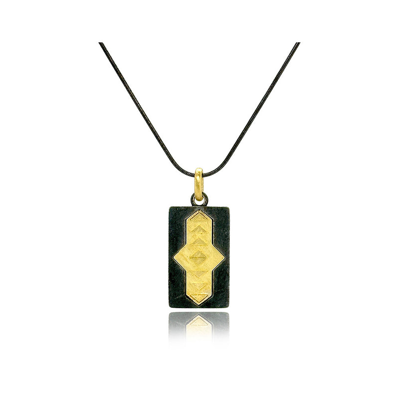 Oxidized Sterling Silver Arrow Pendant