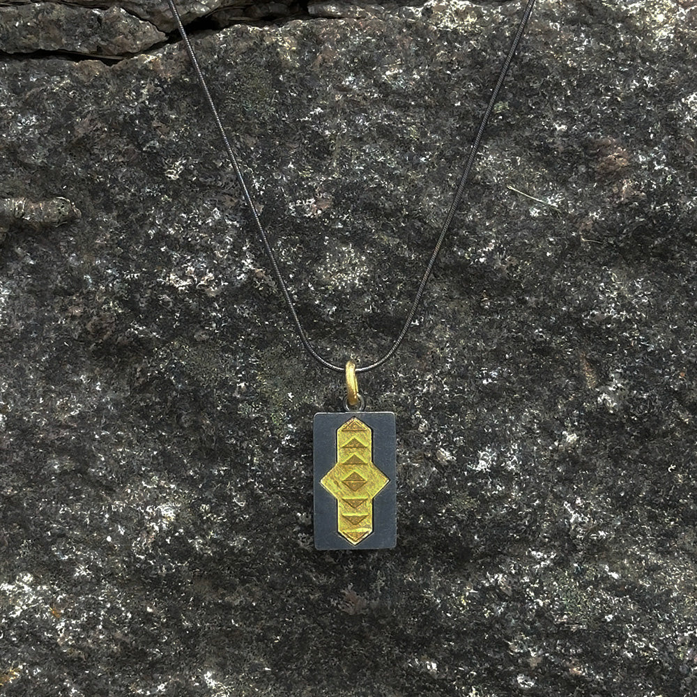 Oxidized Sterling Silver Arrow Pendant