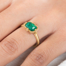 One-Of-A-Kind East/West Emerald Ring