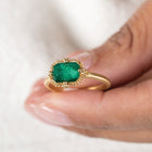 One-Of-A-Kind East/West Emerald Ring