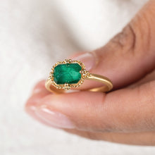 One-Of-A-Kind East/West Emerald Ring