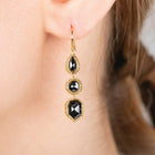 One of A Kind Triple Diamond Earrings