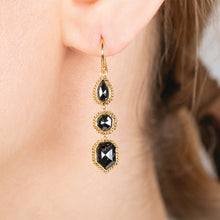 One of A Kind Triple Diamond Earrings