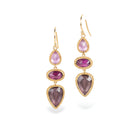 Multi-Stone Triple Drop Earrings