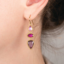 Multi-Stone Triple Drop Earrings