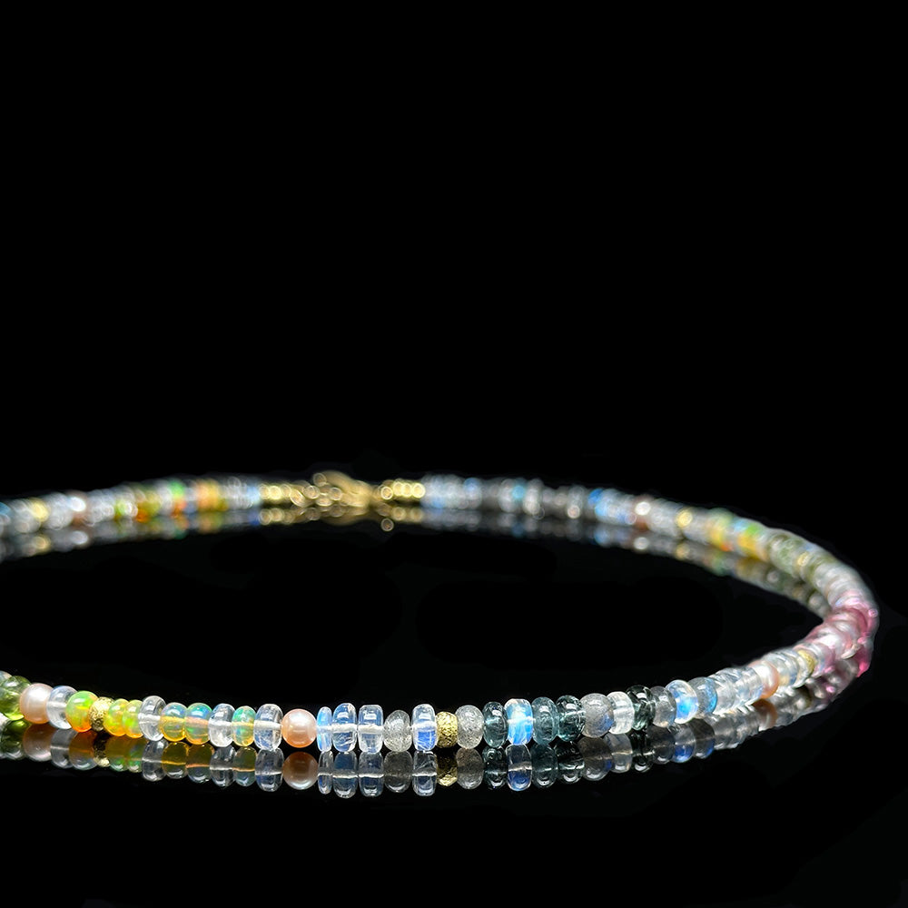 Mixed Rondel Beaded Necklace
