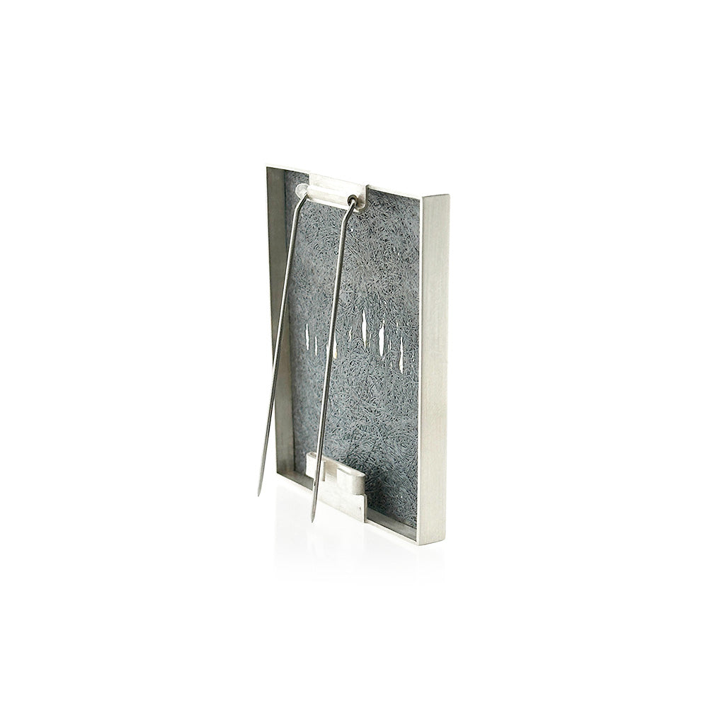 Large Square "Grasses" Brooch