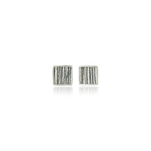 Small Framed Square Studs in Sterling Silver, #1