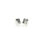 Small Framed Square Studs in Sterling Silver, #2