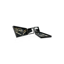 Trapazoidal Hinged Drop Framed Earrings
