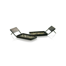 Hinged Drop Framed Rectangular Earrings