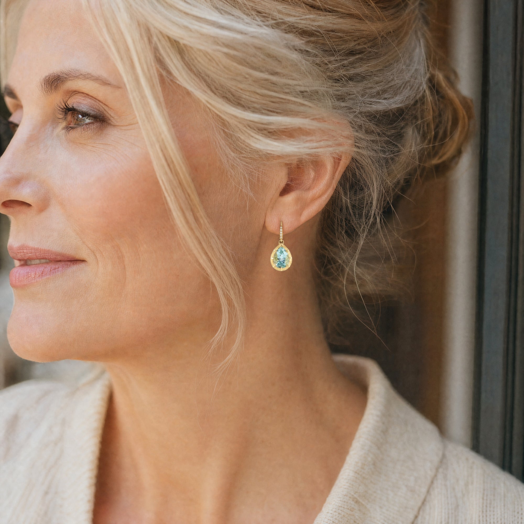 Aquamarine "Griffin" Earrings
