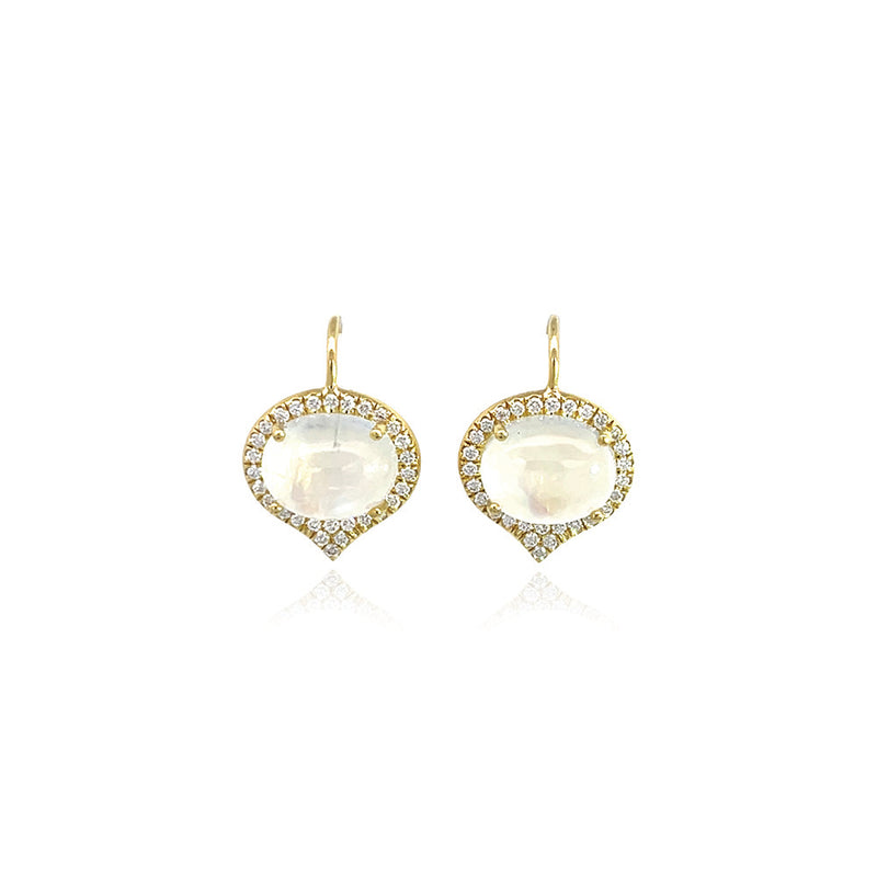 Cabochon Moonstone "Jordan" Earrings