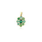 Blossom pendant with green tourmalines