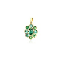 Blossom pendant with green tourmalines