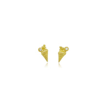 Tiny shell stud earrings