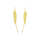 broken leaf earrings