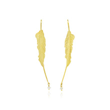 broken leaf earrings