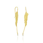 broken leaf earrings