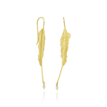 broken leaf earrings