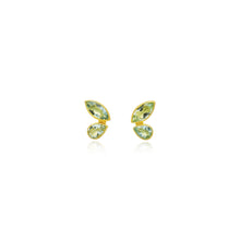 Double Aquamarine Marquis and Tear Drop Earrings
