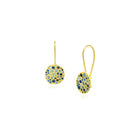 Ombre. blue sapphire sild disc earrings