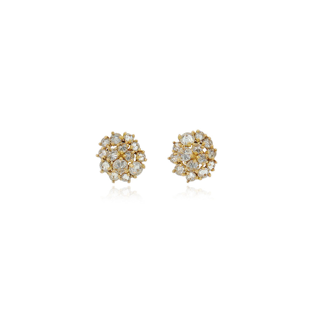 Inverted Diamond Cluster Earrings