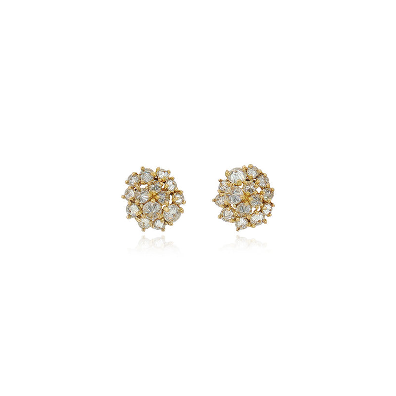 Inverted Diamond Cluster Earrings