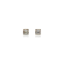 Post-Back Earrings with 3 Drill-Set Baguette Diamonds