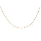 Free-Set Marquise Diamond on 18k Yellow Cable Chain