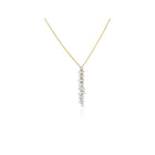 Cascading Pear-Shaped, Rose-Cut Diamonds on Cable Chain