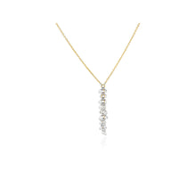 Cascading Pear-Shaped, Rose-Cut Diamonds on Cable Chain