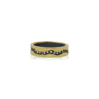 6mm 18K Yellow Gold Ring with Inverted Diamonds