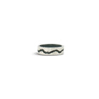 7mm Fissure Ring in Platinum and Oxidized Sterling Silver