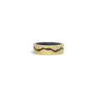 7mm Fissure Ring in 18K Yellow Gold and Oxidized Sterling Silver