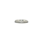 Irregular 2-3mm Platinum Blackened Channel Ring with Diamonds