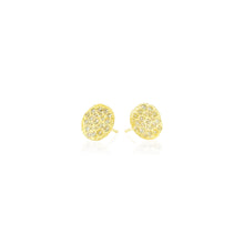 10mm silk disc earrings with diamonds