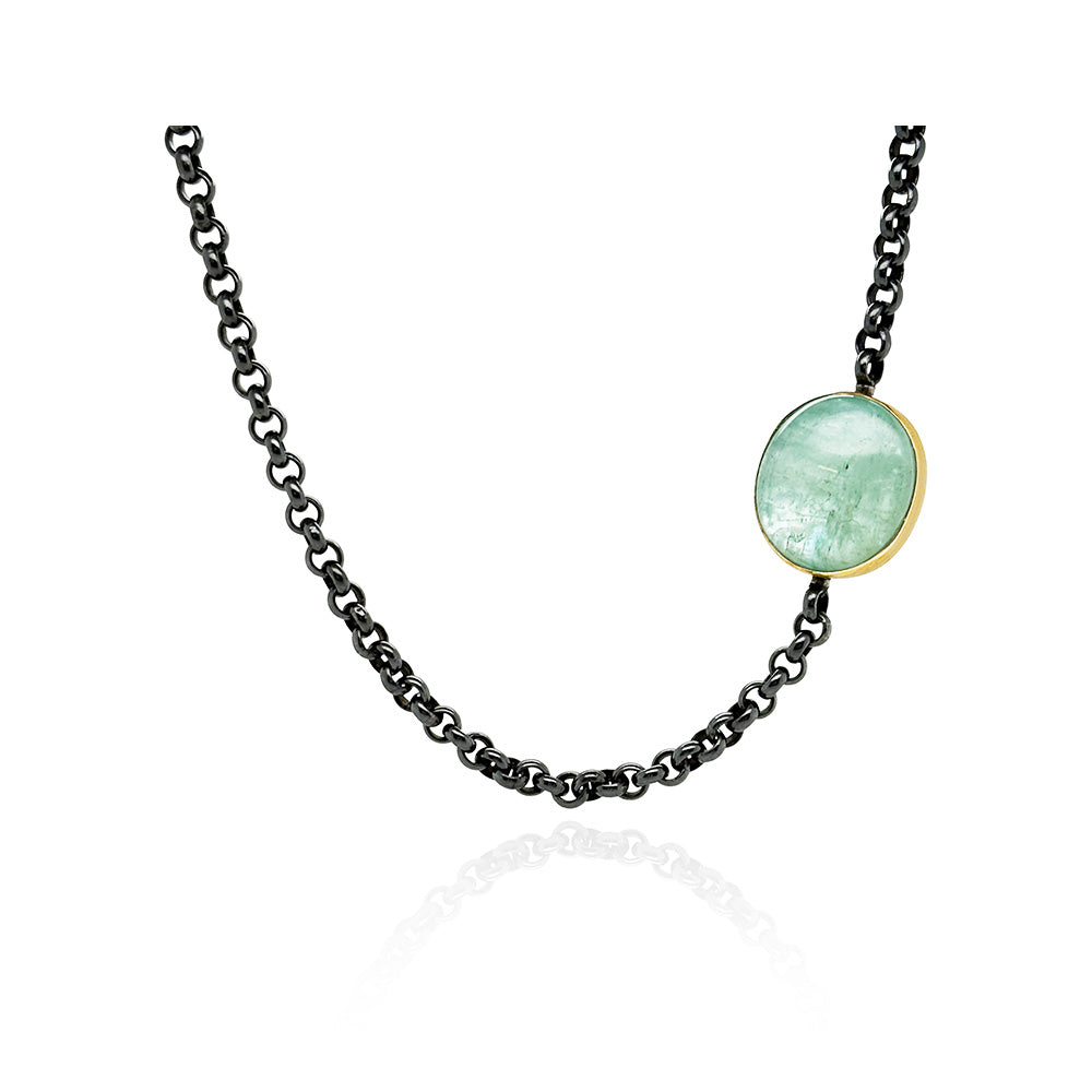Ural Emerald with Mother of Pearl and Diamonds Vario Clasp