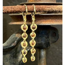 Hinged Chocolate Diamond Bead Earrings