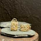 "Library of Curiousity" Multi-Color Diamond Earrings with Square Edge