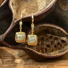 Grey Rose Cut Diamond Lever Back Earrings