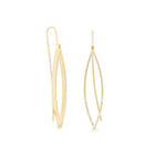 Navette-shaped "leaf" earrings