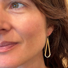 tear drop leaf earrings in 18k