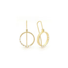 Round drop earrings with vs diamonds in 18k