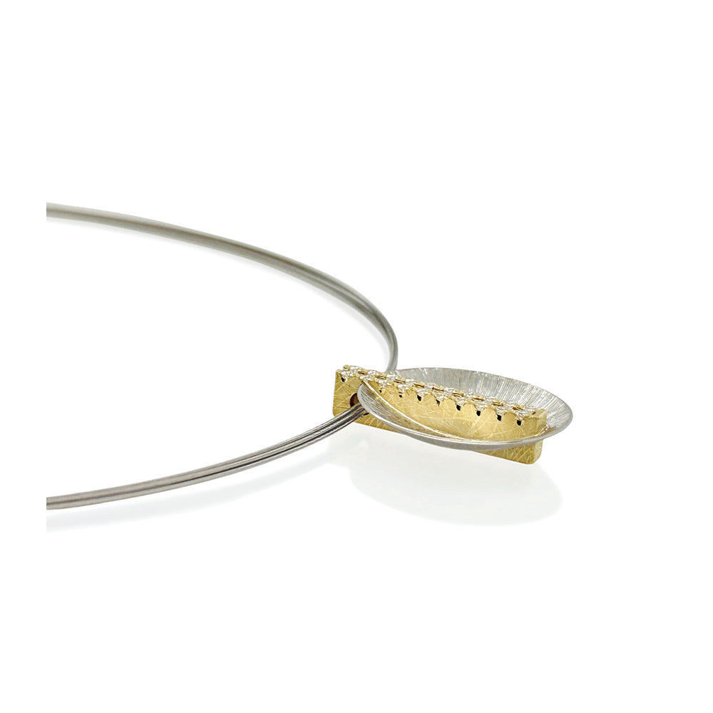 Sun Dial Pendant with Diamonds