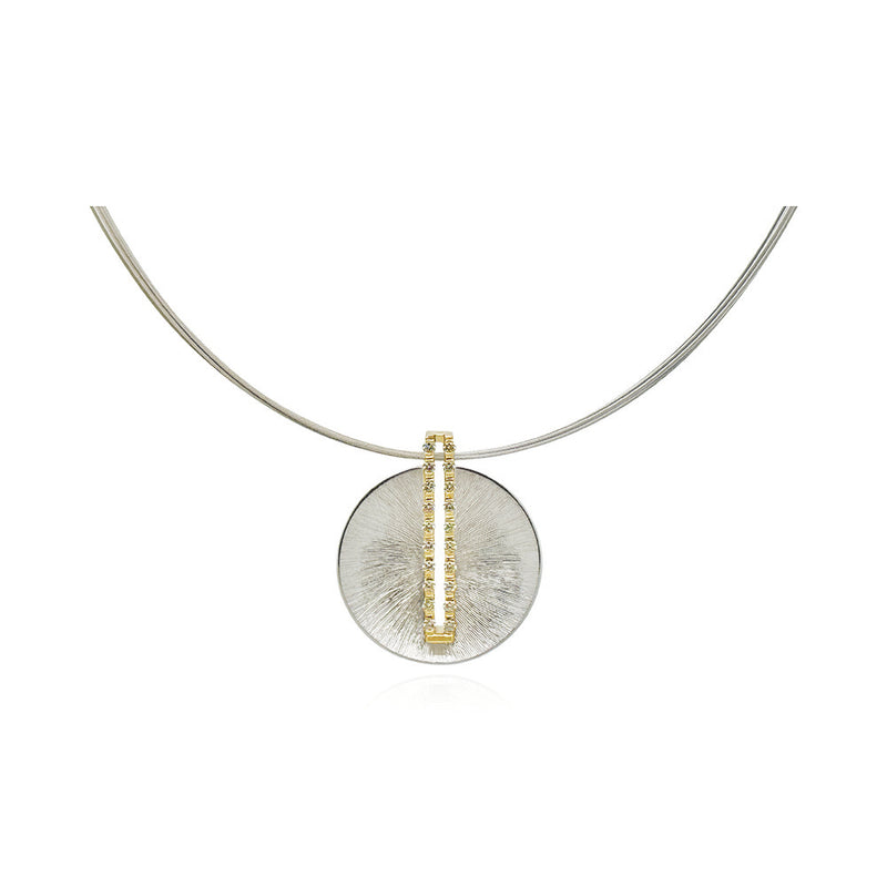 Sun Dial Pendant with Diamonds