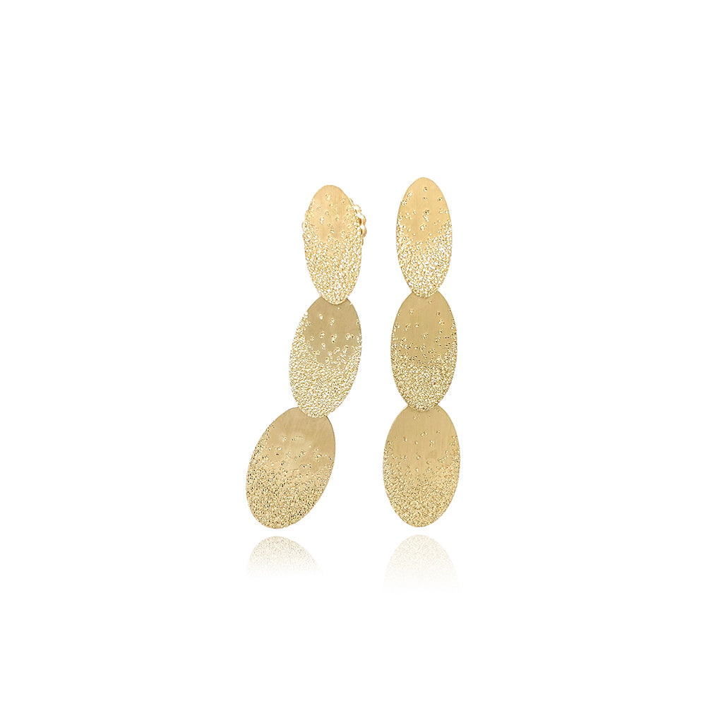 triple oval "sparkle" earrings