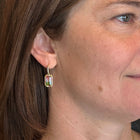 "Sprinkle" Earrings with Watermelon Tourmaline, Sapphire and Diamonds