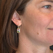 "Sprinkle" Earrings with Watermelon Tourmaline, Sapphire and Diamonds