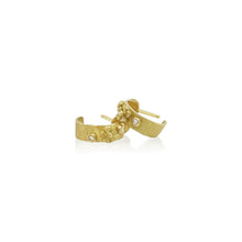 Half Round Post Hoop Earrings with Diamonds and Flowers